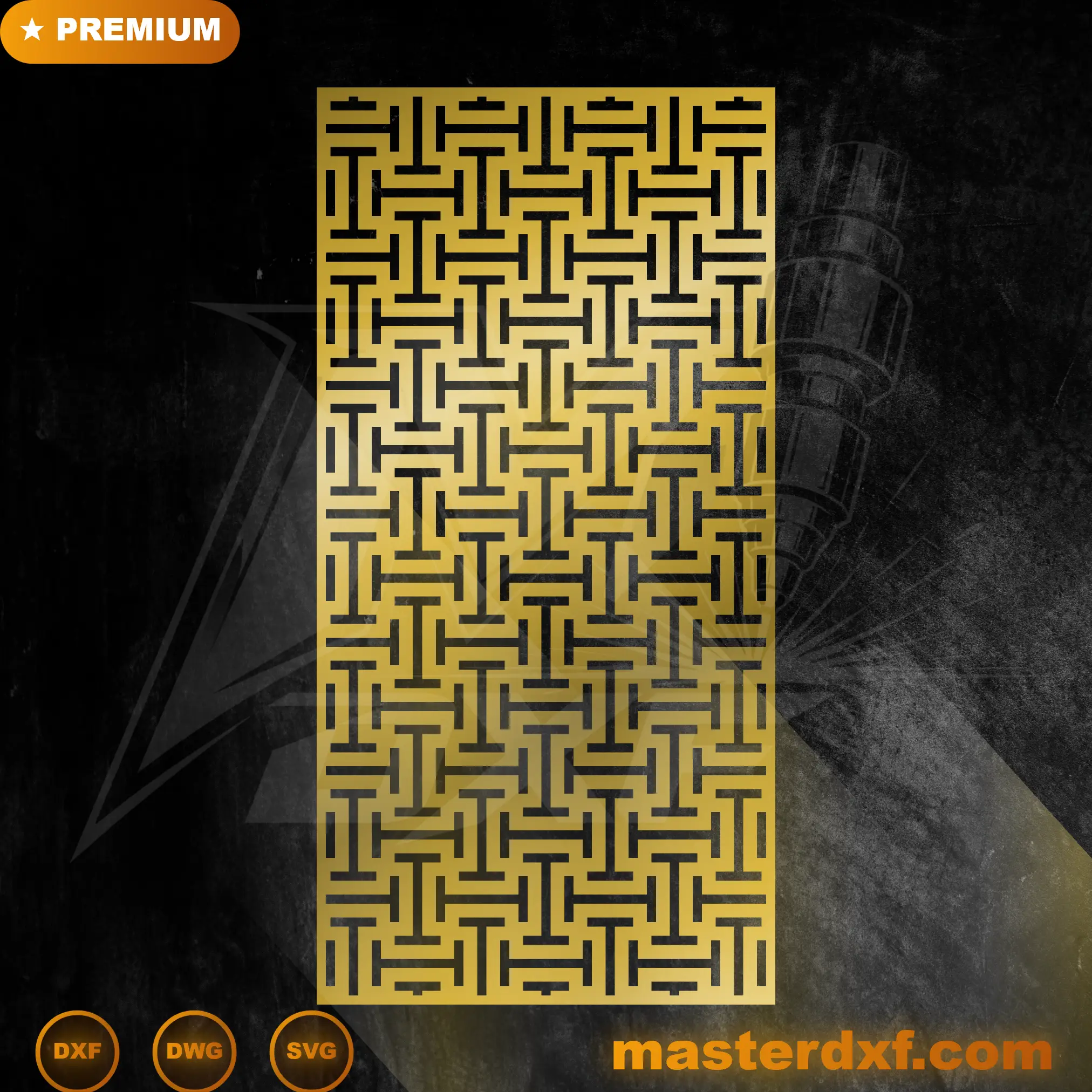 Premium Geometric Door Panel for CNC Cutting DXF File